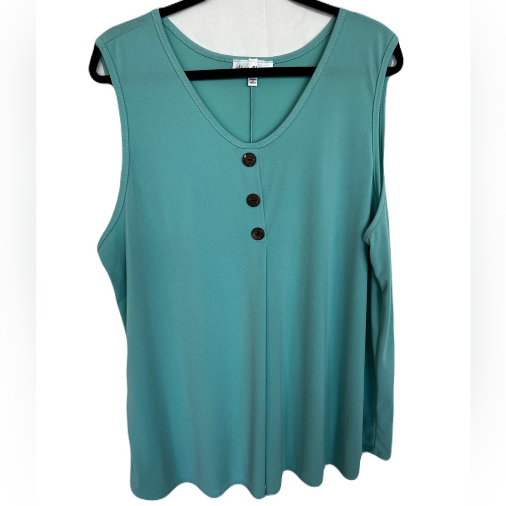 🌿 Star Vixen beautiful Teal Women’s Sleeveless Top 👚 Women’s 3X